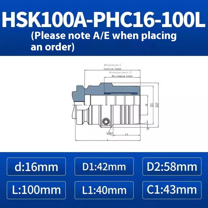 10023 HSK100AHSK63A Hydraulic toolholderPHC imported high precision hydraulic toolholderHydraulic toolholder Shandong Denso Pricision Tools Co.,Ltd.